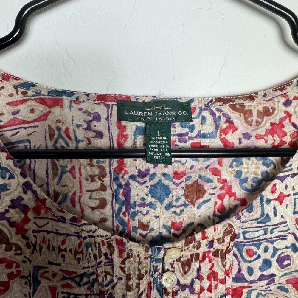 Ralph Lauren Colorful Abstract Print Top - Picture 3 of 8